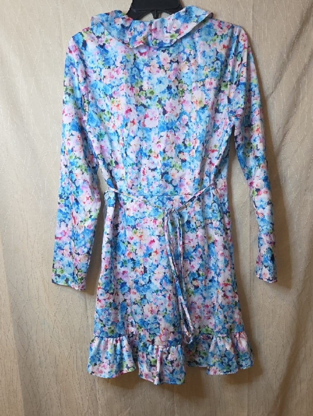 Bar III Pastel Floral Dress - Blue Pink Green - Picture 3 of 6